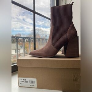 Steve Madden Women's Tackle Taupe Heeled Boots
